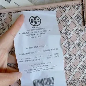 editable Tory Birch gift receipt
